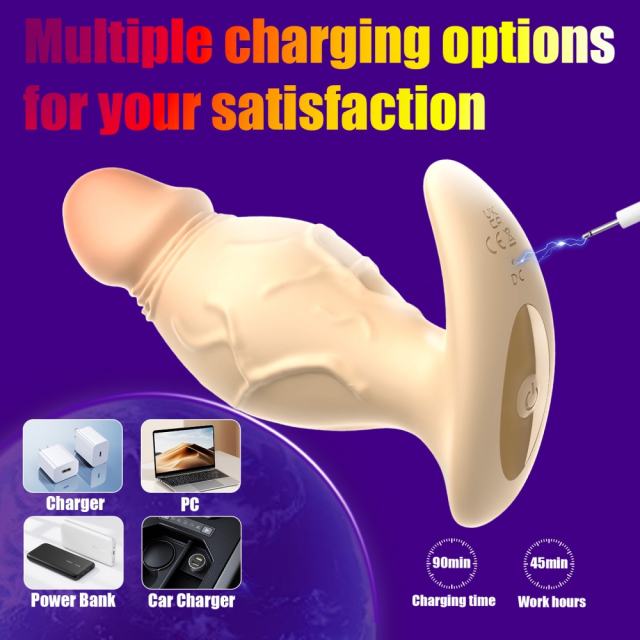 5.12'' Flesh Swinging Silicone Dildo Vibrator – 9 Modes, 360° Swing Motion, App-Controlled, Rechargeable, Waterproof