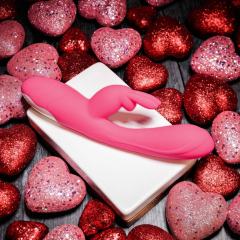 7.88'' Pink Rechargeable Waterproof Silicone Rabbit Vibrator – 10-Speed Dual-Motor with G-Spot & Clitoral Stimulation