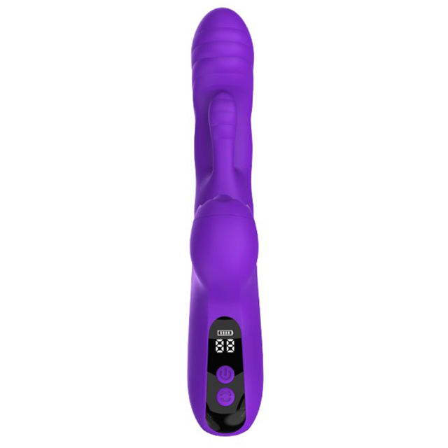 9.26'' Purple Vibrating Tapping App-Controlled Vibrator – 10 Modes, Magnetic USB Rechargeable, Waterproof