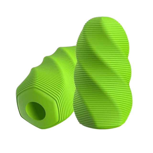 3.74'' Dual-Pack Textured TPE Male Masturbators – Yellow & Green, Stretchable Soft Sleeve