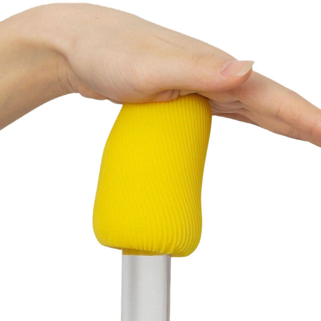 3.74'' Dual-Pack Textured TPE Male Masturbators – Yellow & Green, Stretchable Soft Sleeve