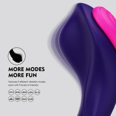 Purple Silicone 9-Mode Vibrating Panty with Heart Texture & Remote Control – USB Magnetic Rechargeable Waterproof Design