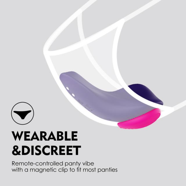Purple Silicone 9-Mode Vibrating Panty with Heart Texture & Remote Control – USB Magnetic Rechargeable Waterproof Design