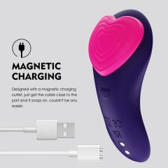 Purple Silicone 9-Mode Vibrating Panty with Heart Texture & Remote Control – USB Magnetic Rechargeable Waterproof Design