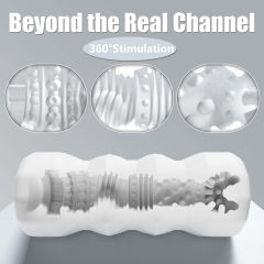 Textured TPE Male Masturbator Sleeve – Soft Waterproof Reusable Design