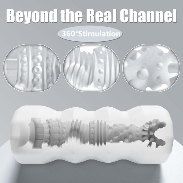 Textured TPE Male Masturbator Sleeve – Soft Waterproof Reusable Design