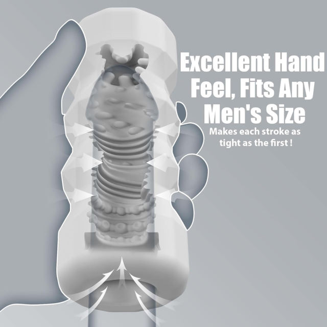 Textured TPE Male Masturbator Sleeve – Soft Waterproof Reusable Design