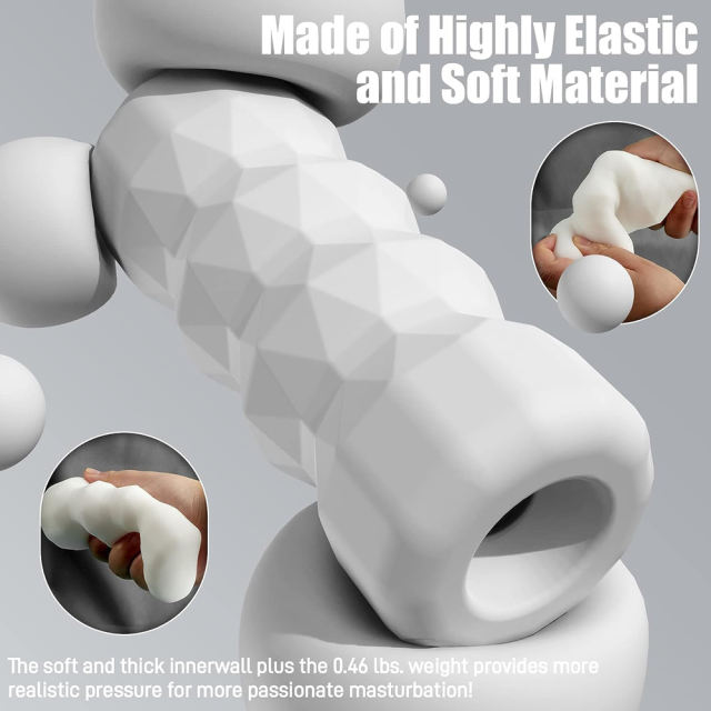 Textured TPE Male Masturbator Sleeve – Soft Waterproof Reusable Design