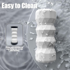 Textured TPE Male Masturbator Sleeve – Soft Waterproof Reusable Design