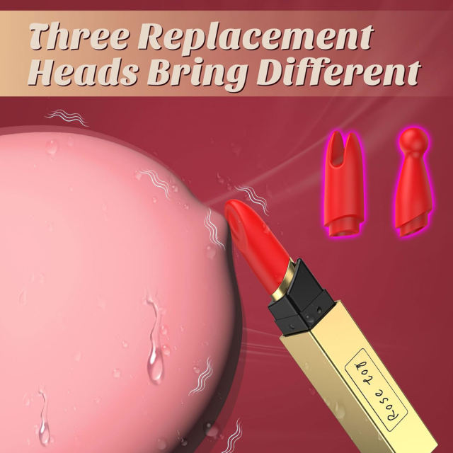 4.33" Black & Red Rechargeable Waterproof Silicone 10-Mode Vibrating Egg with Interchangeable Heads