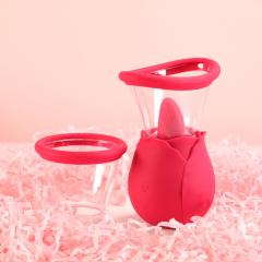 7-Mode Vibrating Sucking & Tongue-Licking Rose Stimulator – Waterproof Silicone Clitoral Massager
