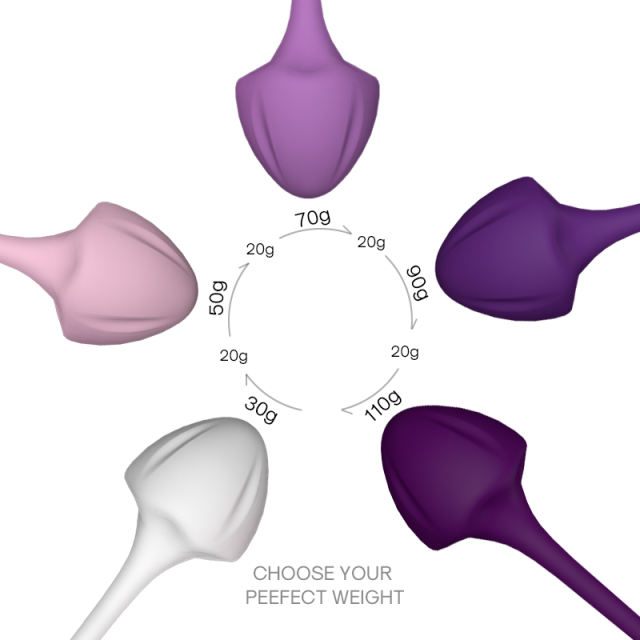 5-Piece Medical Silicone Ben Wa Balls Set – Kegel Training Pelvic Exercise Balls
