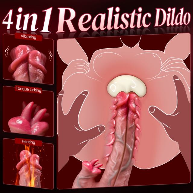 9.06" Flesh Rechargeable Waterproof Silicone Remote-Control Heating Thrusting Vibrator – 9 Modes