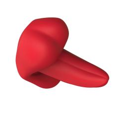 3.94" Red Rechargeable Waterproof  App-Controlled Tongue-Licking Vibrator – 9 Speeds