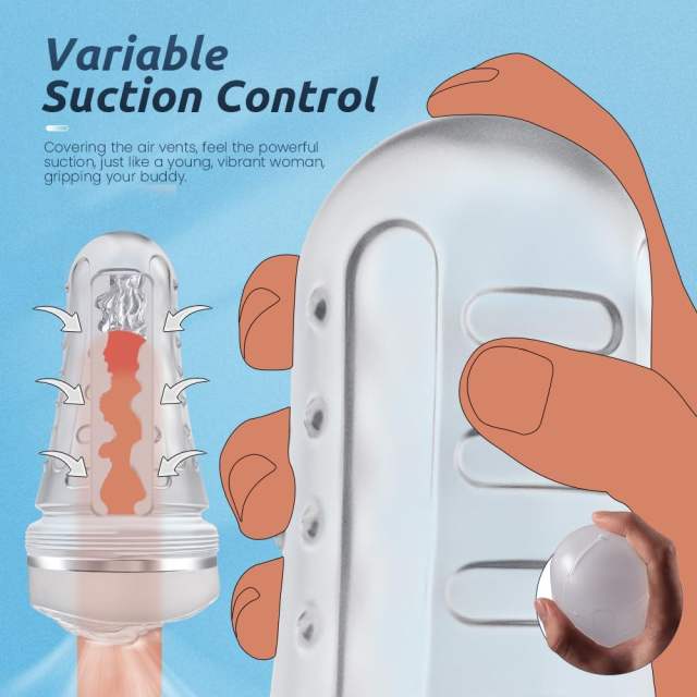 8.67" Clear TPR Male Masturbator – Soft Inner Sleeve, Non-Powered Design