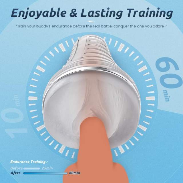 8.67" Clear TPR Male Masturbator – Soft Inner Sleeve, Non-Powered Design