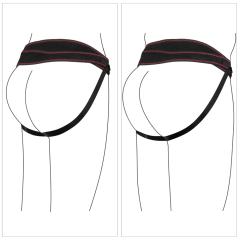Adjustable Black Strap-On Harness with 1.30" O-Ring – Waterproof Polyester, Universal Fit