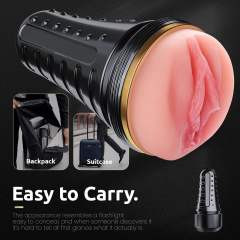 8.67" Flesh TPR Male Masturbator – Soft Inner Sleeve, Non-Powered Design