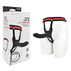 6.70'' Black Silicone Hollow Strap-On Dildo – Realistic Shape and Adjustable Harness