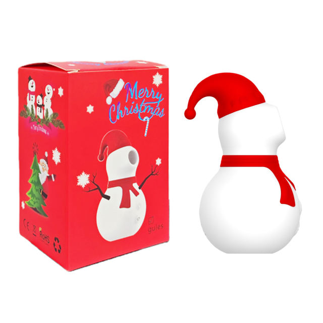 3.70'' Snowman Rechargeable Waterproof Silicone Sucking Vibrator – 10-Speed and Holiday Gift Design