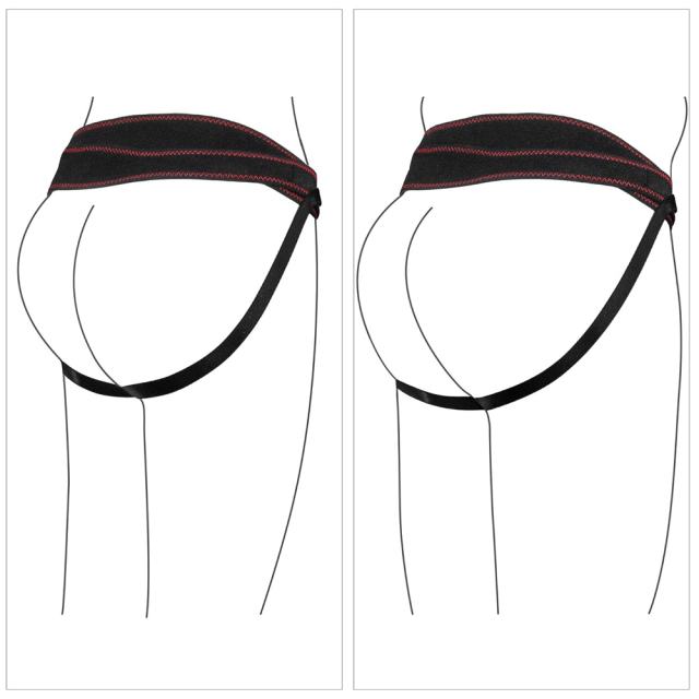 Adjustable Black Strap-On Harness with 1.30" O-Ring – Waterproof Polyester, Universal Fit