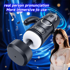 Black Rechargeable Automatic Masturbator with Heating – 9+6+3 Modes, Waterproof