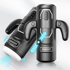Black Rechargeable Automatic Masturbator with Heating – 9+6+3 Modes, Waterproof