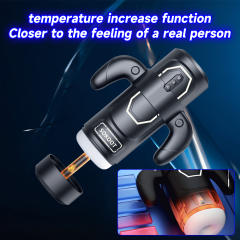 Black Rechargeable Automatic Masturbator with Heating – 9+6+3 Modes, Waterproof
