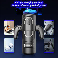 Black Rechargeable Automatic Masturbator with Heating – 9+6+3 Modes, Waterproof