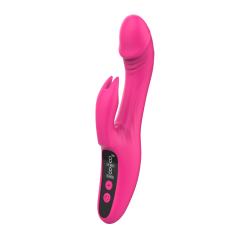 8.67" Magenta Rechargeable Silicone Rabbit Vibrator with Dual Stimulation – 9-Speed, Waterproof