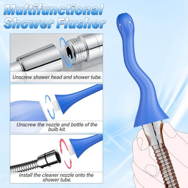Blue Silicone Anal Douche – Waterproof, Body-Safe