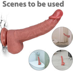9.06" Flesh Silicone Dildo – Realistic Texture with Strong Suction Cup