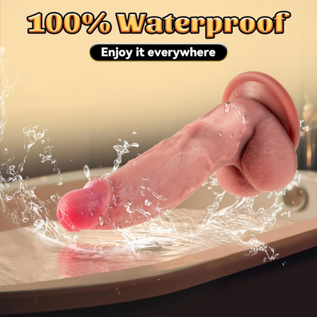 7.88" Flesh Silicone Dildo – Realistic Texture with Strong Suction Cup