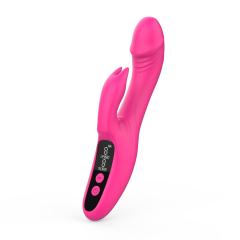 8.67" Magenta Rechargeable Silicone Rabbit Vibrator with Dual Stimulation – 9-Speed, Waterproof