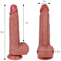 9.06" Flesh Silicone Dildo – Realistic Texture with Strong Suction Cup