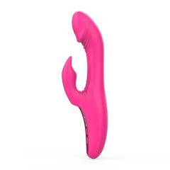 8.67" Magenta Rechargeable Silicone Rabbit Vibrator with Dual Stimulation – 9-Speed, Waterproof
