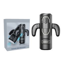 Customizable Black Rechargeable Automatic Masturbator with Heating – 9+6+3 Modes, Waterproof