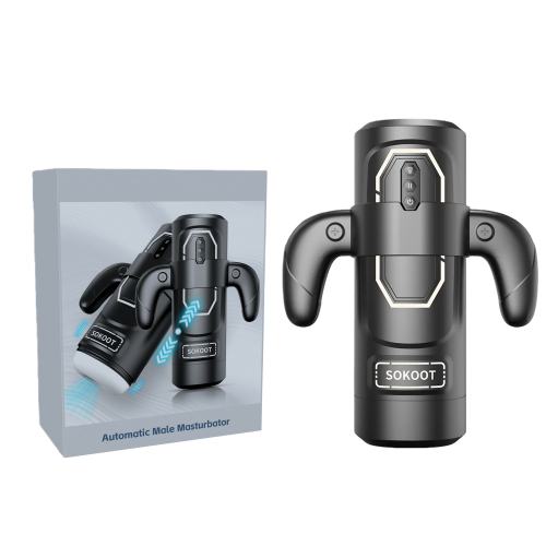 Black Rechargeable Automatic Masturbator with Heating – 9+6+3 Modes, Waterproof