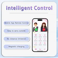 5.91" Black Rechargeable Silicone Wearable Anal Plug with App Control – 9-Speed, Waterproof