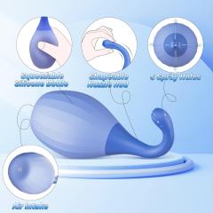 Blue Silicone Anal Douche – Waterproof, Body-Safe