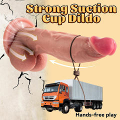 7.88" Flesh Silicone Dildo – Realistic Texture with Strong Suction Cup