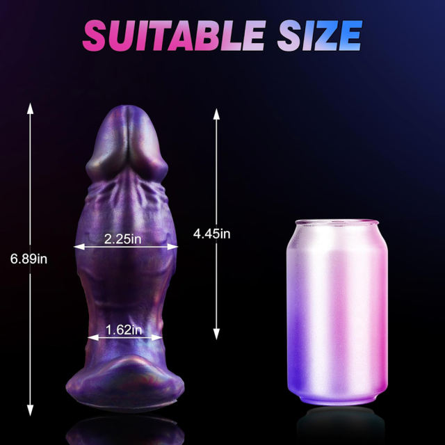 6.90" Multicolor Silicone Dildo – Waterproof, Body-Safe