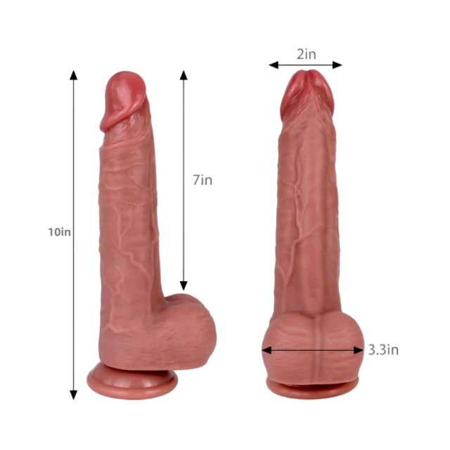9.06" Flesh Silicone Dildo – Realistic Texture with Strong Suction Cup