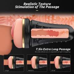 8.67" Flesh TPR Male Masturbator – Soft Inner Sleeve, Non-Powered Design