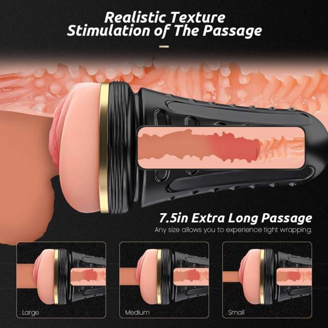 8.67" Flesh TPR Male Masturbator – Soft Inner Sleeve, Non-Powered Design