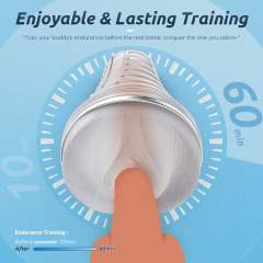 8.67" Clear TPR Male Masturbator – Soft Inner Sleeve, Non-Powered Design