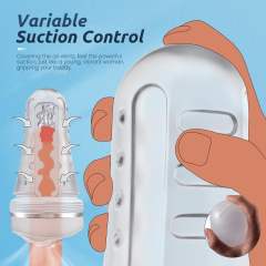 8.67" Clear TPR Male Masturbator – Soft Inner Sleeve, Non-Powered Design