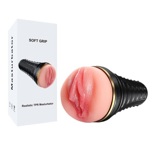 8.67" Flesh TPR Male Masturbator – Soft Inner Sleeve, Non-Powered Design