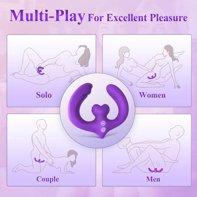 6.70" Purple Rechargeable  Waterproof Silicone Vibrator with Remote Control – 7-Mode