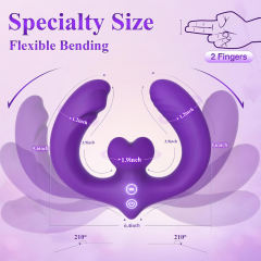 6.70" Purple Rechargeable  Waterproof Silicone Vibrator with Remote Control – 7-Mode